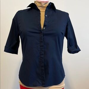 Ann Taylor Navy Blue Shirt